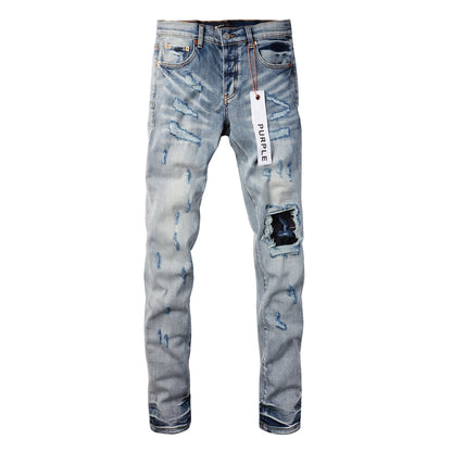 PURPLE New Purple Personality Fashion Jeans 9038